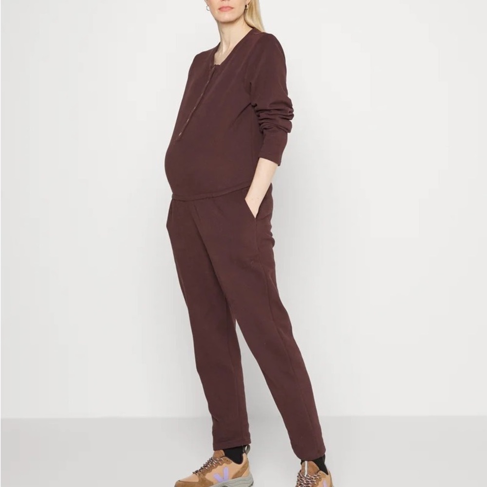 Maternity terry jumpsuit